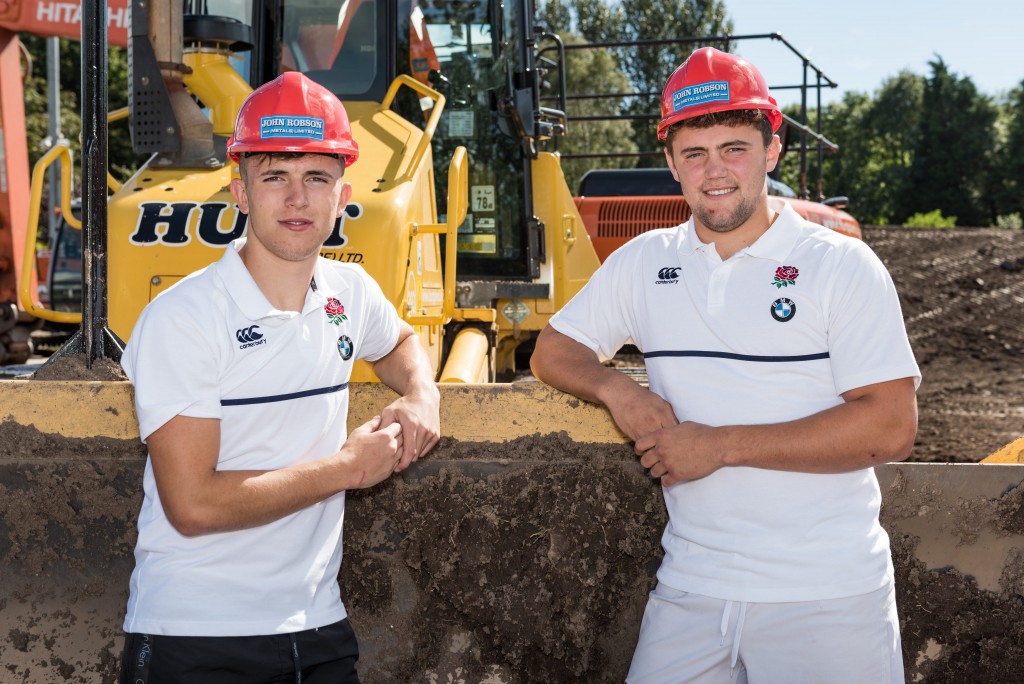 Hoppers Youth Internationals Kieran Wilkinson and Sam Dugdale lend a helping hand